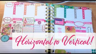 Turn a HORIZONTAL Planner into a VERTICAL Layout! | Speed Plan with Me!
