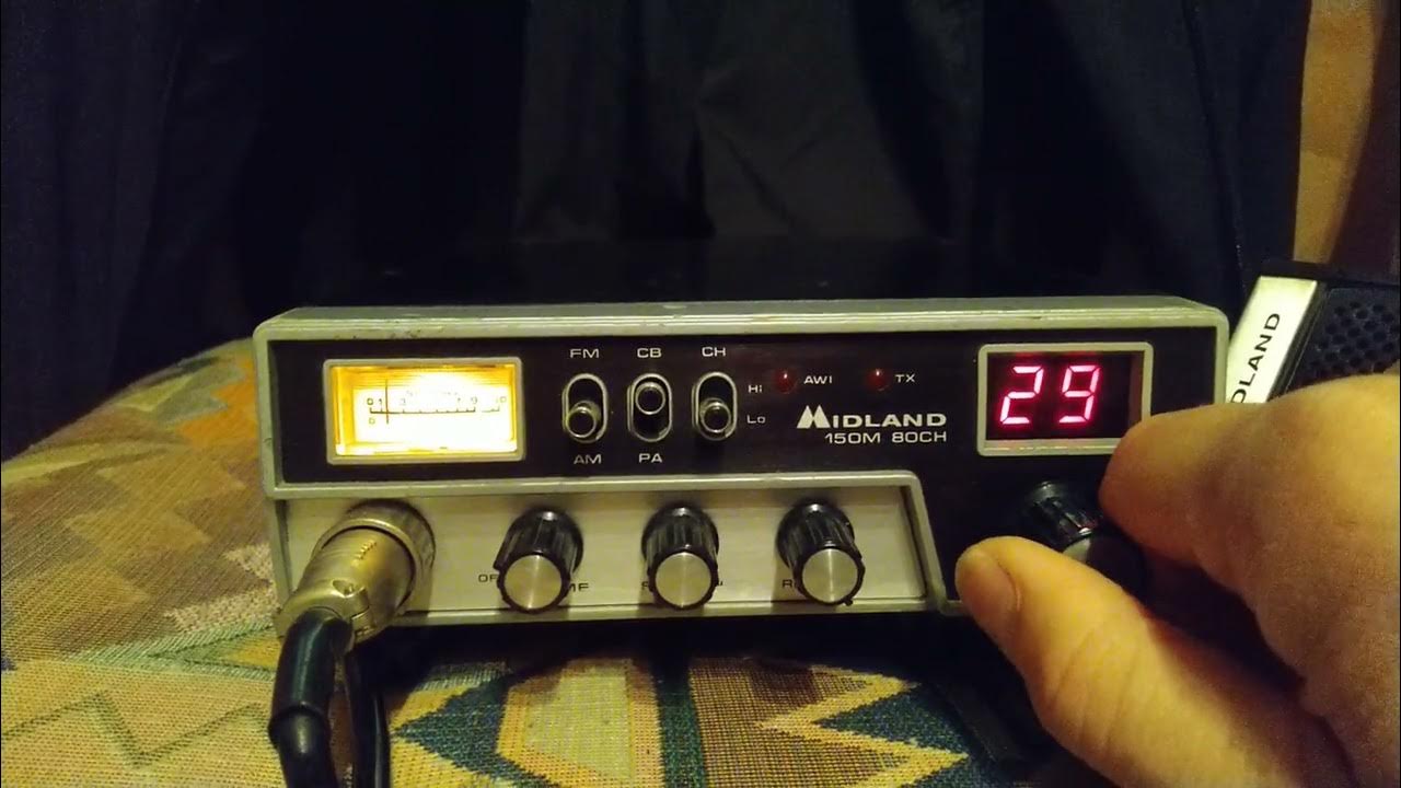 Midland 150M 80CX AM/FM d'avril 1980 radio CB en SWL le 17/07/22 - YouTube