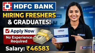 Hdfc Bank Latest Hiring 2026 Freshers Any Graduate Can Apply Full Details