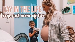 REAL DAY IN THE LIFE OF A PREGNANT MOM OF 2 | 9 MONTHS PREGNANT | ARMY WIFE | Alexis Green