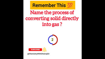 the process of converting solid directly into gas #shorts #chemistry #neet #viral #trending