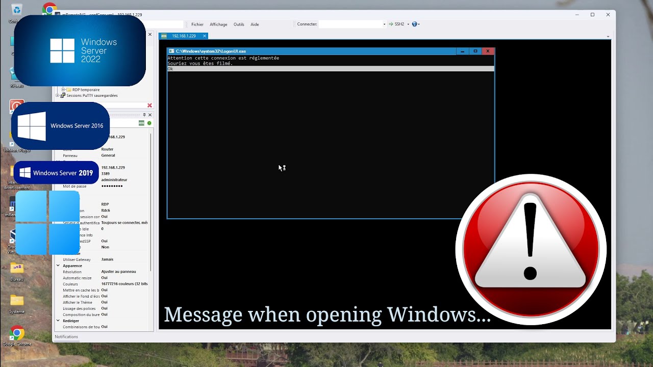 [Sécurité Windows] Afficher un Message OBLIGATOIRE avant la Connexion ...