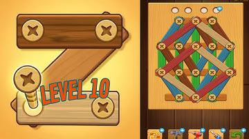 🏅 SCREW PUZZLE: Wood Nut & Bolt 🤪 Level 10 🧩 Gameplay Walkthrough