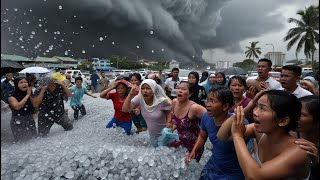 Warga Aceh Heboh! Fenomena Hujan Batu Es Pertamakalinya Melanda Aceh Tamiang