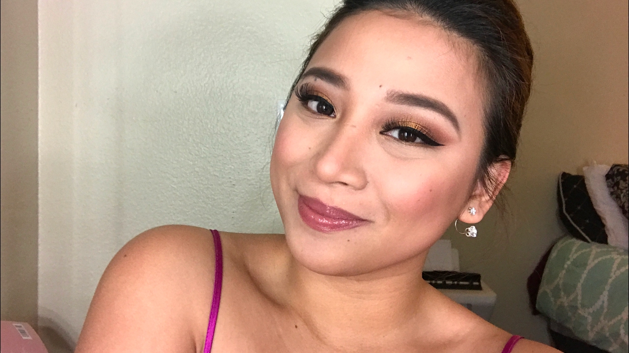 Gold Valentines Makeup Tutorial Tagalog Asian Filipina YouTube
