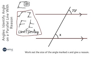 Angles: Identify Angle on a Parallel Line With Reason (Grade 3) - OnMaths GCSE Maths Revision