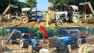 Jcb 3dx Backhoe Machine | Sonalika Eicher Swaraj Tractor Over Load Tractor Unloading Stuck in