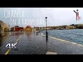 Chania Crete Greece | Virtual City Tour On A Rainy Day 4K