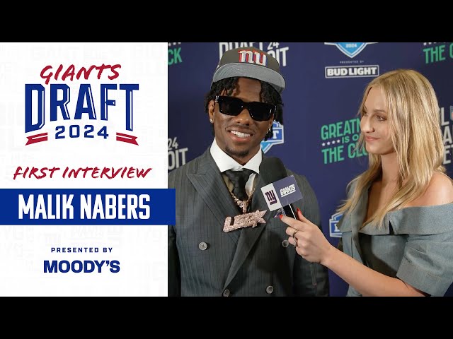 FIRST INTERVIEW: Malik Nabers on Becoming a New York Giant | Giants Draft