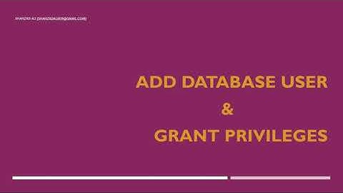 How to add New Users in MySQL Database & Grant | Revoke Privileges to users in MySQL by Shahzad Ali