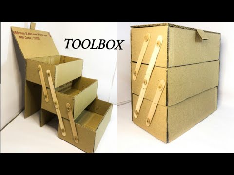 How To Make a Tool Box at Home with cardboard || #Toolbox
