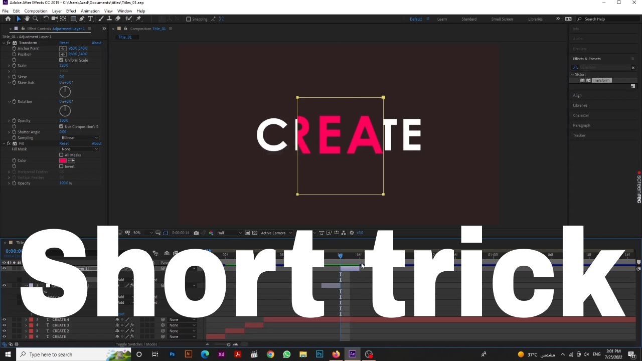 After effects tutorial for beginners (Easy trick) - YouTube