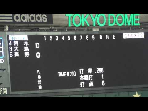 12/4/10 巨人×中日 ドラゴンズスタメン発表