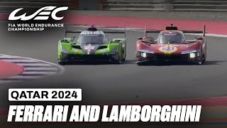 Ferrari And Lamborghini Hypercars Side By Side 🤩 I Qatar Airways Qatar 1812 KM I FIA WEC