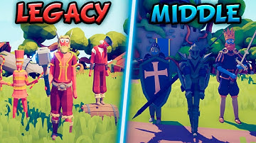 MEDIEVAL TEAM vs LEGACY TEAM - Totally Accurate Battle Simulator TABS