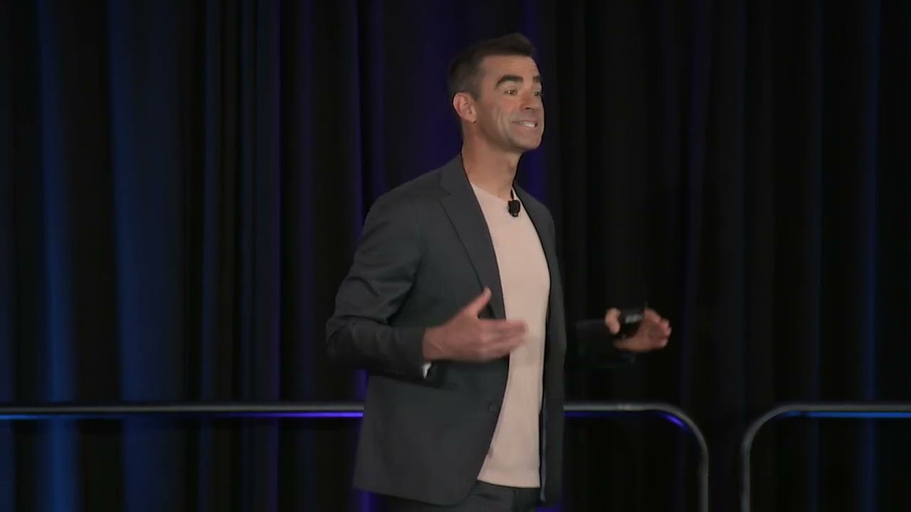 Tim O'Donnell on stage — Built Forward Closing