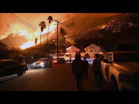 CALIFORNIA FIRE SCARY FOOTAGE, DAMAGE, CAUGHT ON CAMERA DECEMBER 2017