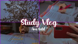 6.SINIF DERS ÇALIŞMA GÜNLÜĞÜM #4~Sessiz Vlog✨~ Ara Tatil 📖 Bolca ders, dizi, kek yapıyoruz ! 👩‍🍳🍰