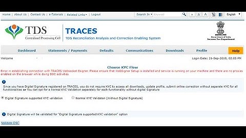 Error in establishing connection with TRACES Websocket Esigner {100 % Solved}