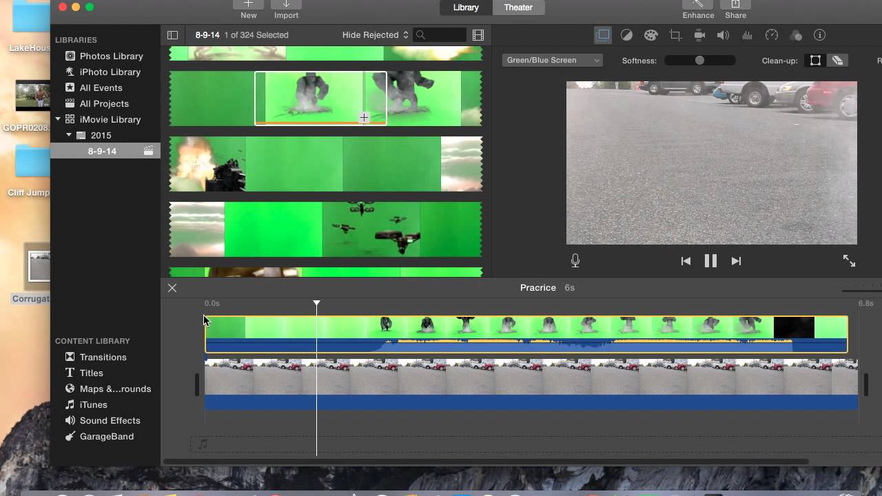 how to add green screen in imovie