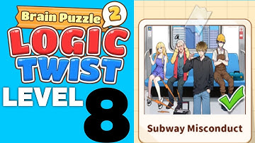 Brain Puzzle 2 Level 8 – Subway Misconduct 🚇😱 | Smart Solution & Full Walkthrough | C2 Mansoor Gamer