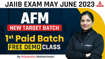 JAIIB May June 2023 | JAIIB AFM | New Target Batch | 1st Paid Batch Free Demo Class