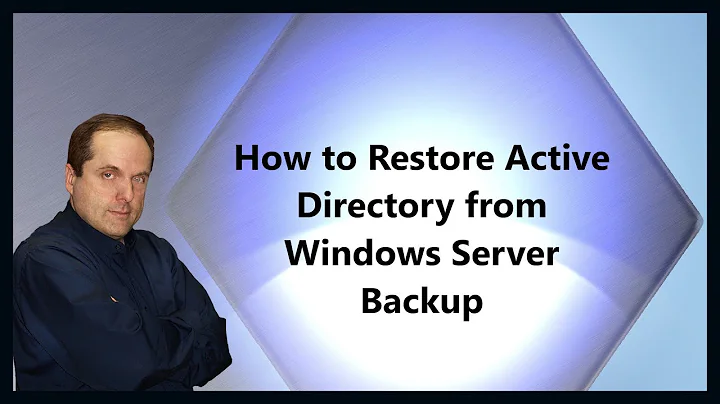 How to Restore Active Directory from Windows Server Backup
