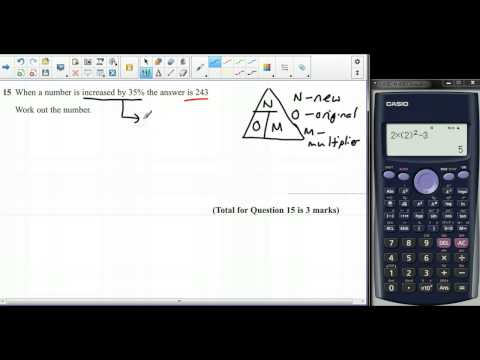 Reverse Percentage Q15 Methods U2 Practice