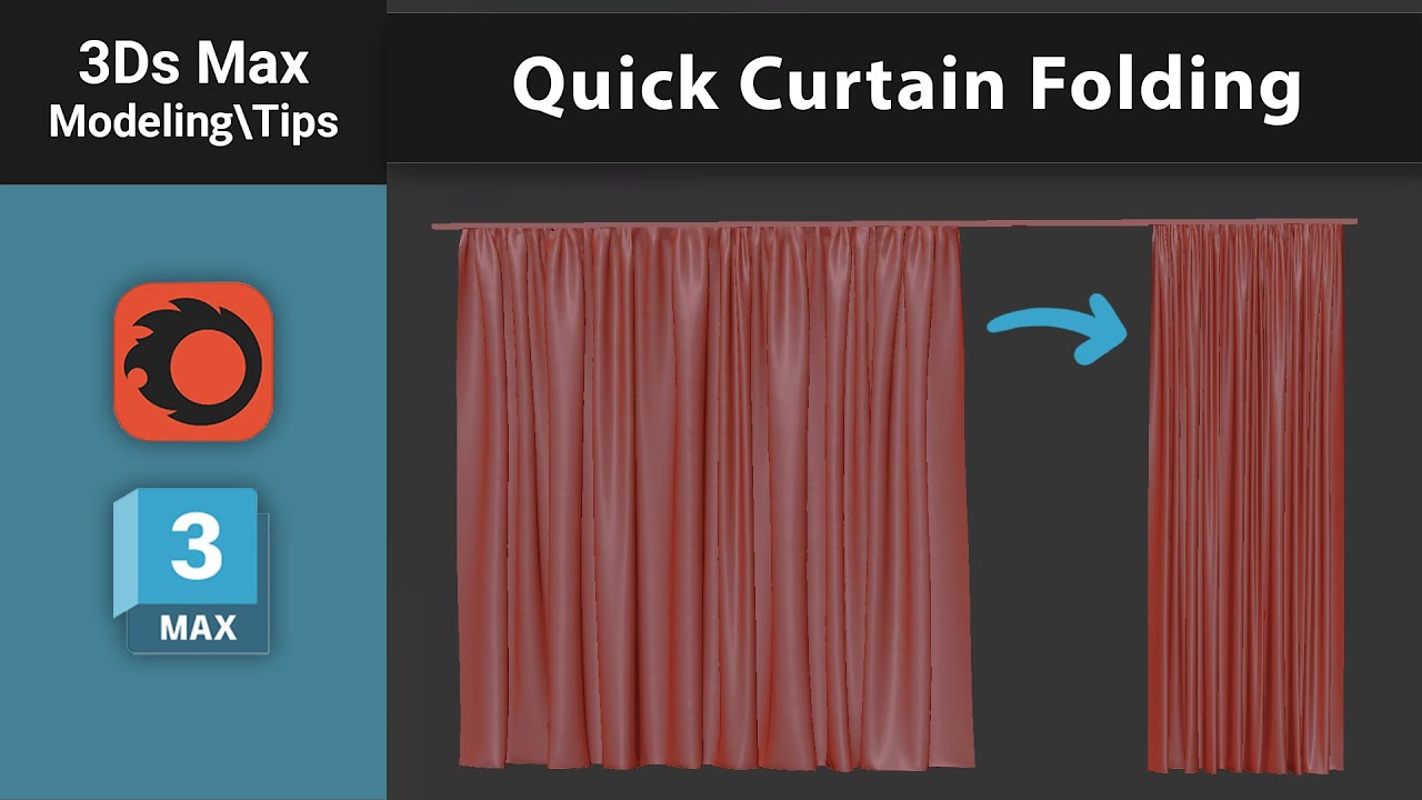 Quick Curtain Folding in 3ds Max | FFD Modifier Magic - YouTube