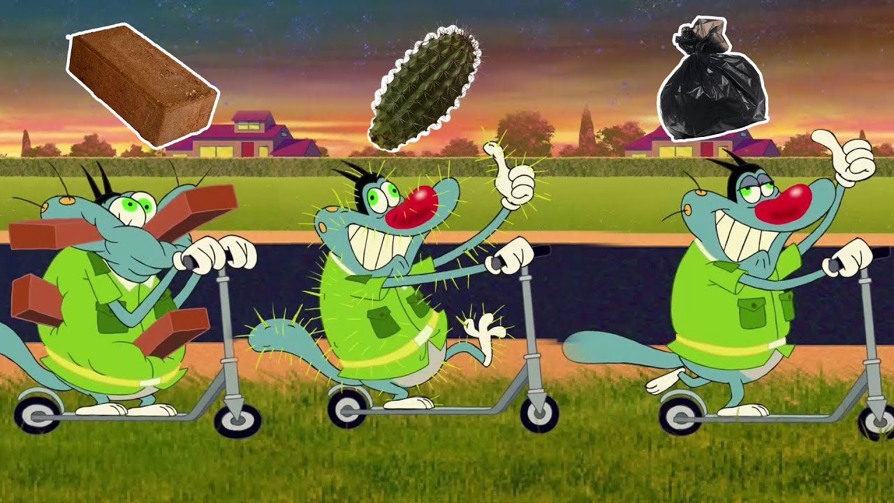 हिंदी Oggy and the Cockroaches 🤮 ऑगी और कूड़ेदान 🗑 Hindi Cartoons for Kids