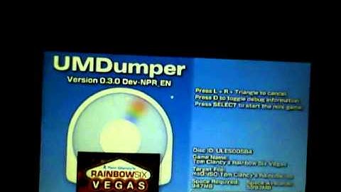 How to use UMD DUMPER on PSP tutorial