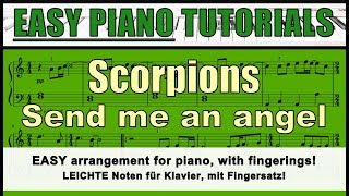 SCORPIONS - Send me an angel - EASY tutorial for piano / fingerings