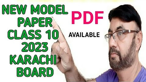 New Model Paper 2023 Class 10  Karachi Board || Shahid Concept Academy