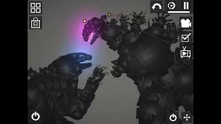 Godzilla vs shin Godzilla in melon playground