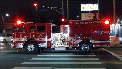 LAFD Engine 7 Responding