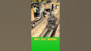 Cỗ máy đúc con mương bê tông siêu nhanh