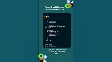 Python Trick 71 | Operator Overloading Explained | #shorts #viral #tricks