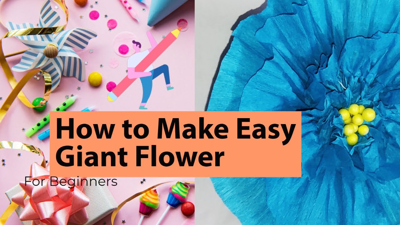 How to Make Easy Giant Flower #artwithfun #easycraft #craft # ...
