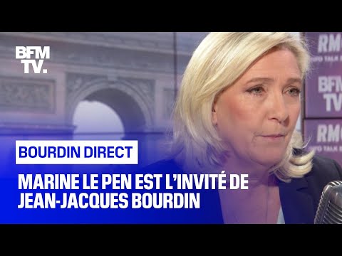 Marine Le Pen face à JeanJacques Bourdin en direct