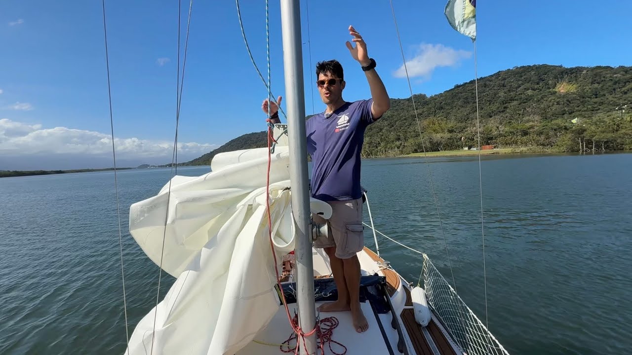 ⁣ANCORAMOS O ODAY 23 SEM USAR O MOTOR! ⚓ Usamos 35 Metros de amarra no canal😱