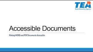 Accessible Documents