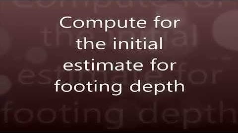 Lecture Video for the design of isolated square footing.