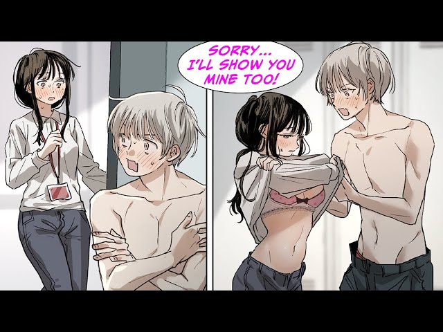 [Manga Dub] She felt bad for seeing me with my shirt off, and started taking her clothes off...!? class=