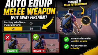 how to / Auto Equip Melee Weapon Setting 😱 Galat Ya Sahi? BGMI Secret!