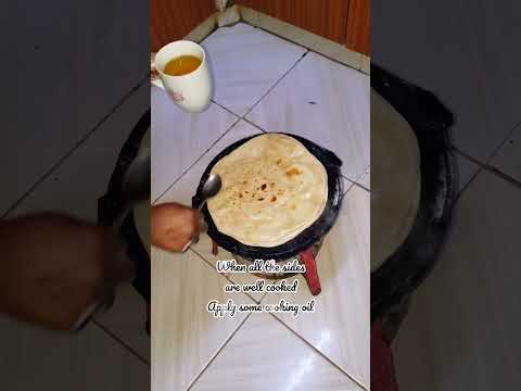 White Chapati recipe. part 2; cooking