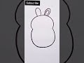 Cute Bunny Drawing Step by Step - How to Draw a Cute Bunny Drawing #shorts