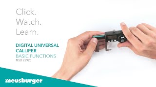 MSD 22920 digital universal calliper - basic functions