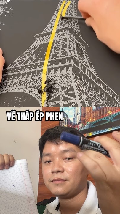 Drawing eiffel tower #drawing #art #artist #painting #viralvideo # ...
