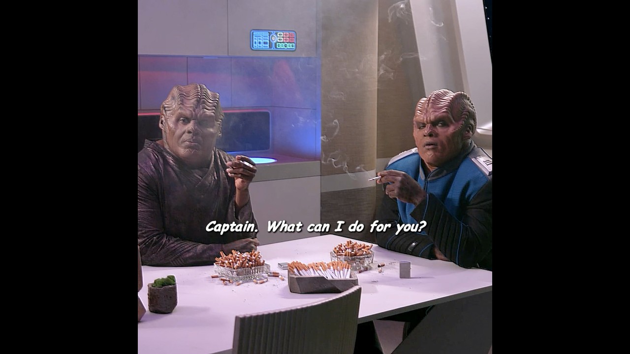 the orville cigarette episode 1/4 Bortus and Klyden discover cigarets