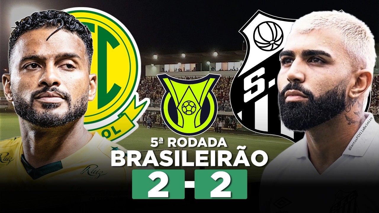 MIRASSOL x SANTOS AO VIVO Campeonato Brasileiro Série A 2026 5ª Rodada | Narração